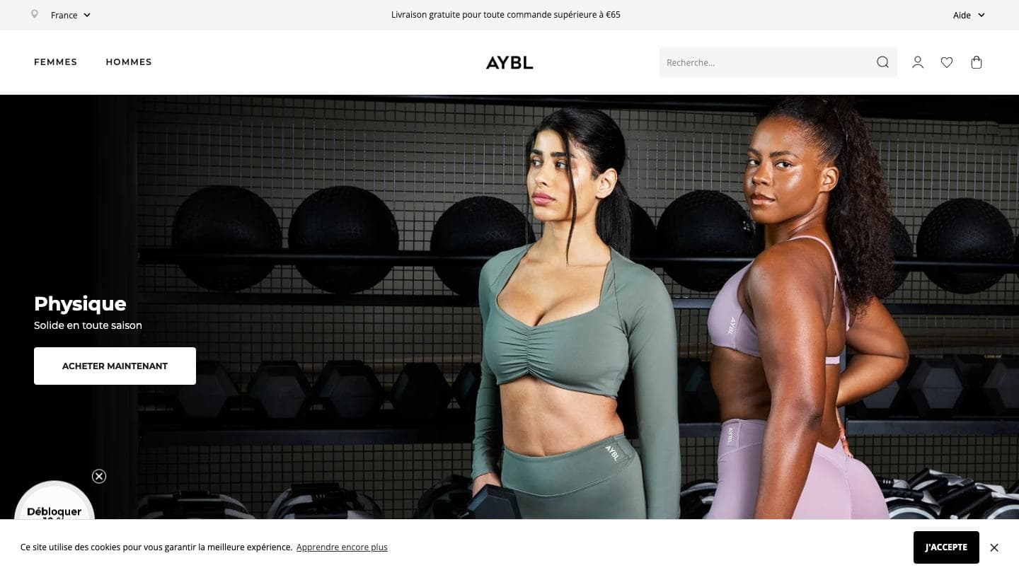 Official AYBL storefront captured by Takedown