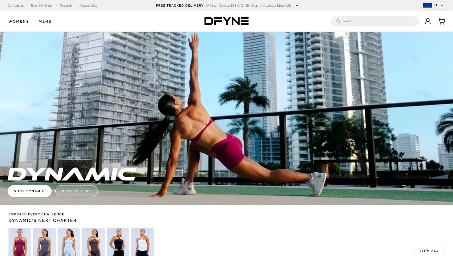 Official DFYNE storefront captured by Takedown