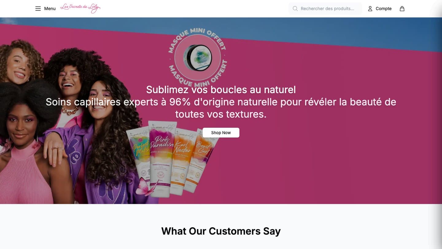 Fake Les Secrets de Loly storefront captured by Takedown