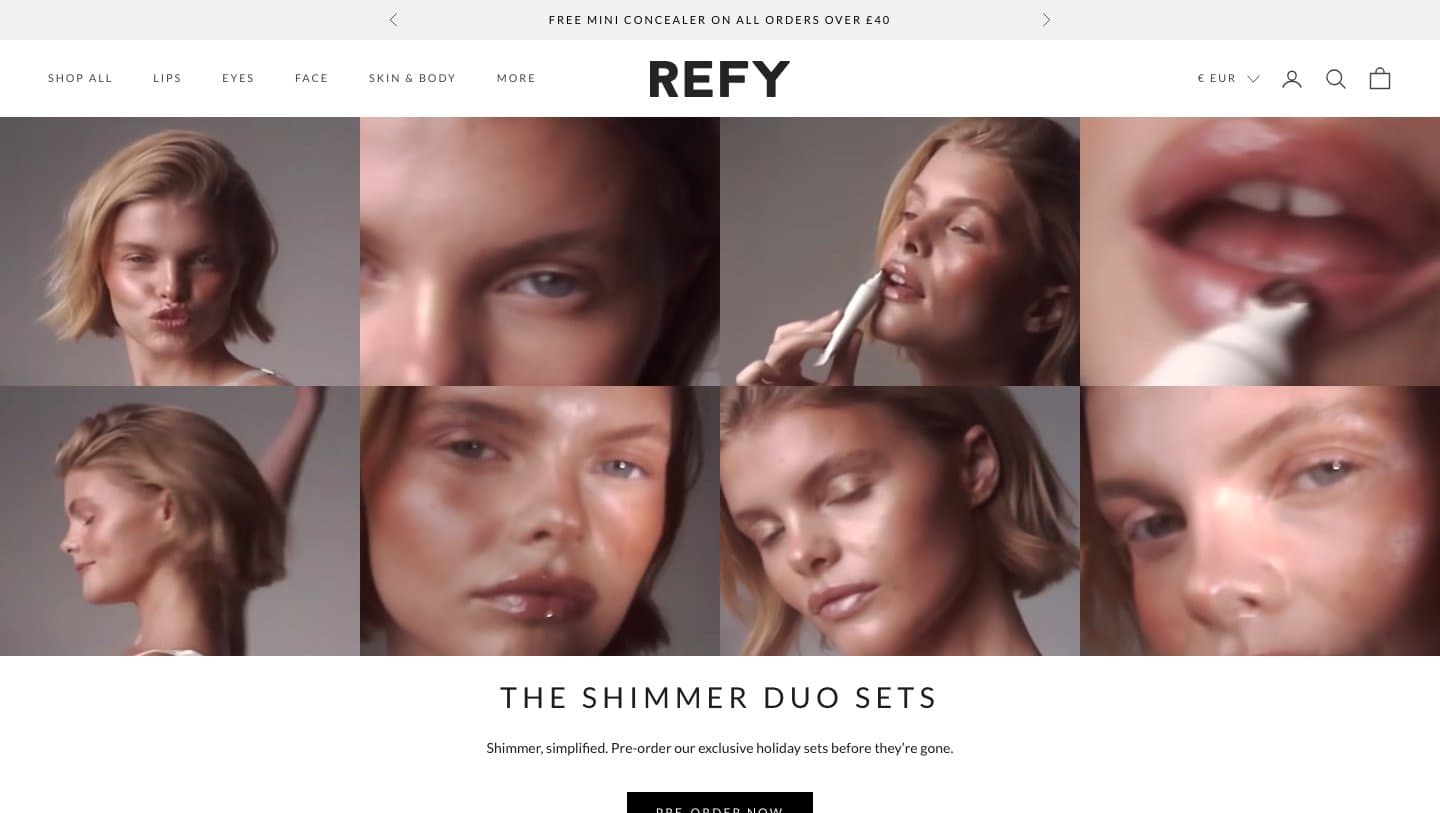 Official REFY storefront captured by Takedown