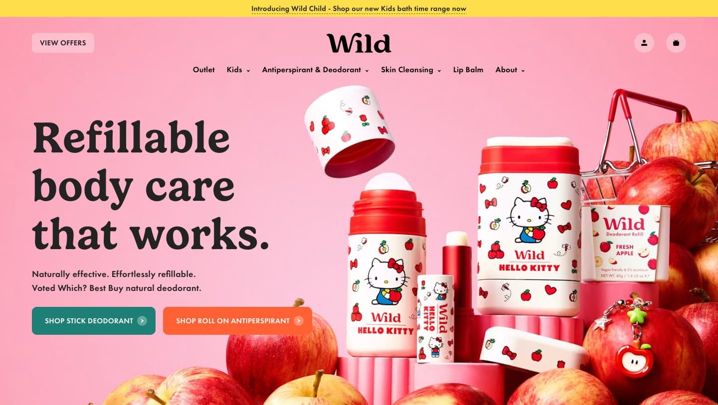 Official Wild storefront captured by Takedown
