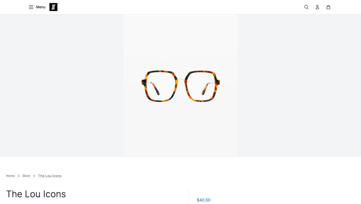 jimmyfairlystore.shop product page for the Lou Icons at $40.50