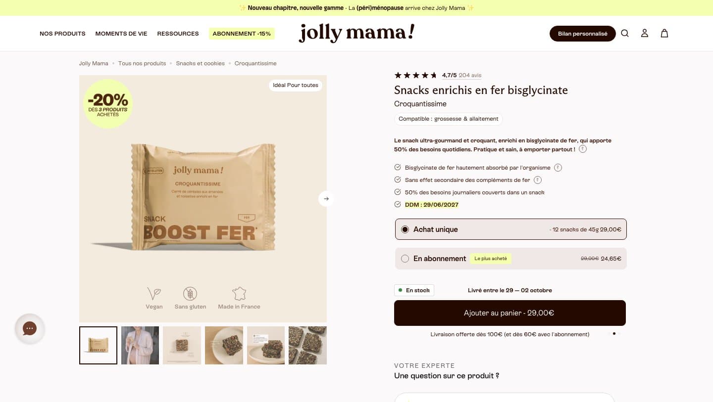 Official Jolly Mama storefront captured by Takedown