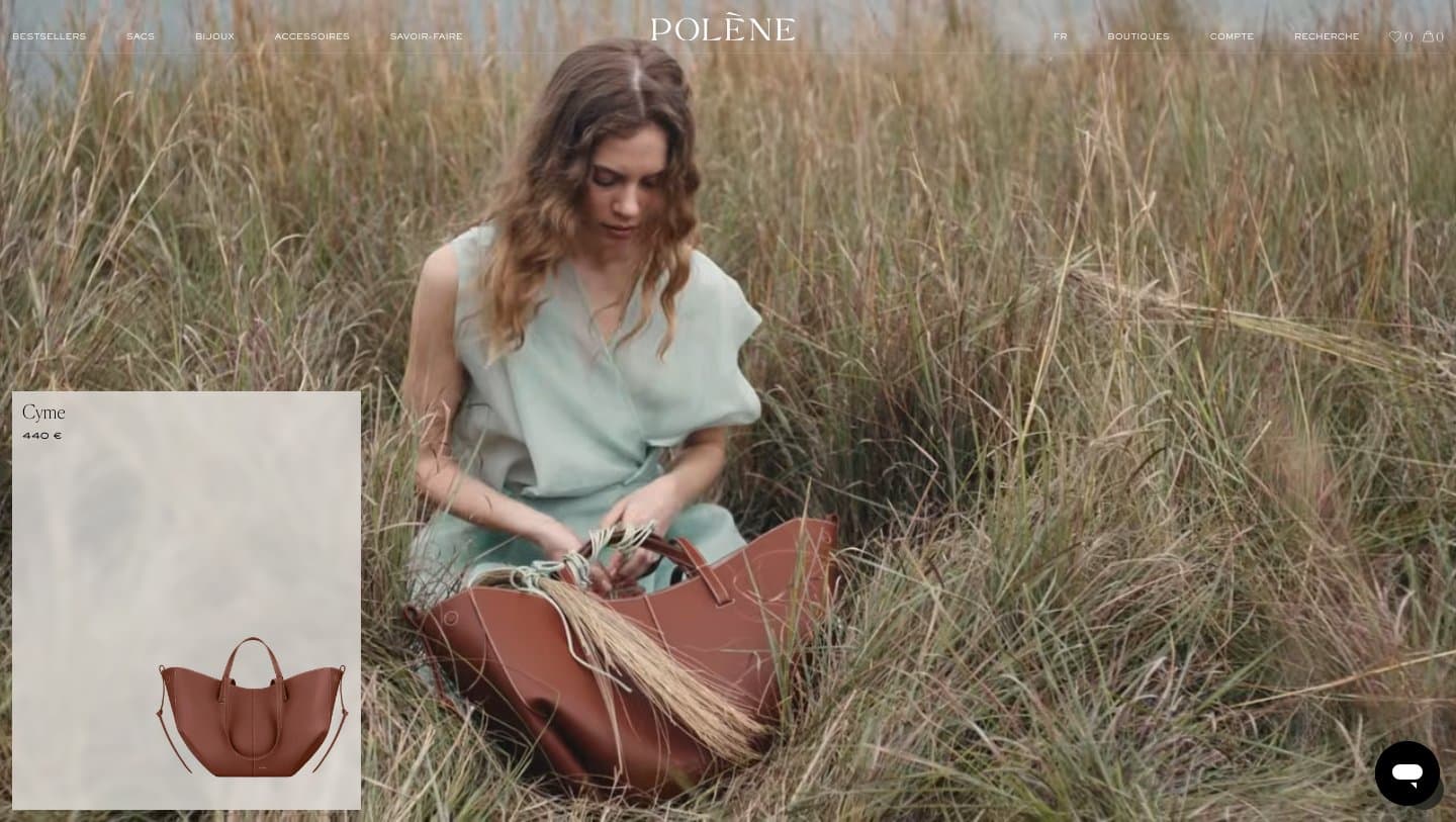 Official Polène storefront captured by Takedown